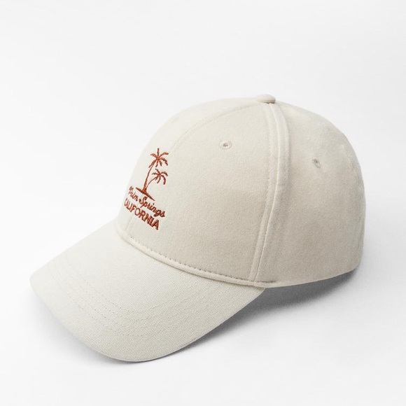 ZARA EMBROIDERED TEXT TWILL CAP - Picture 4 of 5
